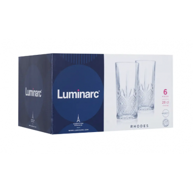 Coffret Luminarc De 6 Gobelets  280ML - N9065 - Transparent