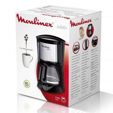 Cafetière Électrique Moulinex 0.6L - 650W - FG151825 - NOIR & Inox