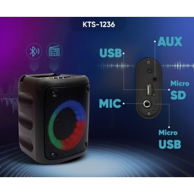 Haut Parleur Bluetooth 3'' - KTS1236 - Noir