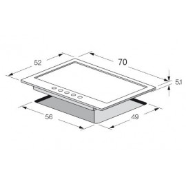 Plaque Encastrable Focus 5F - 70CM - F407X - Inox