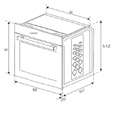 Four Encastrable Beko 60CM - 72L - 12300XD - Noir & Inox