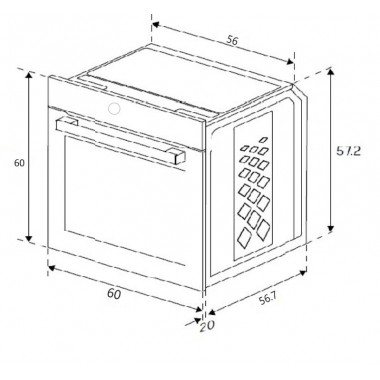 Four Encastrable Beko 60CM - 72L - 12400XCS - Noir & Inox