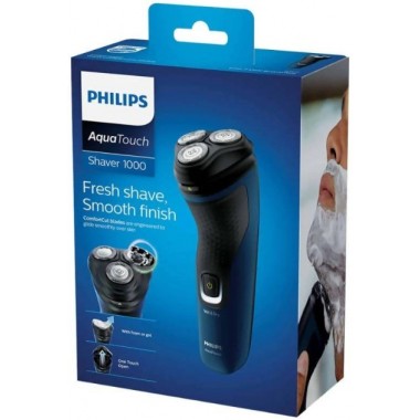 Rasoir Électrique Philips - S1121/41 - Noir & Bleu