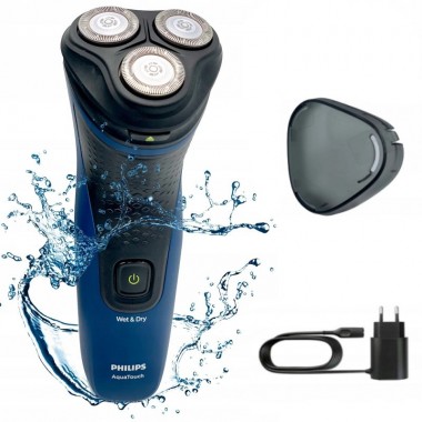 Rasoir Électrique Philips - S1121/41 - Noir & Bleu