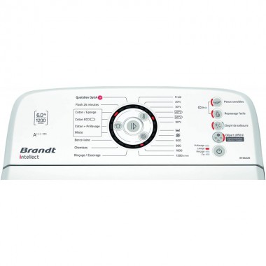 Lave-linge Top Brandt - 6KG Intellect - BT8602B - Blanc