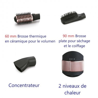 Brosse Soufflante Ufesa - MS8000 - Noir & Gold