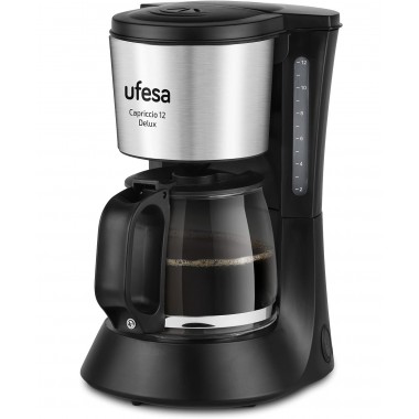 Cafétière Ufesa 1.2L - 680W - CG7125 - Inox & Noir