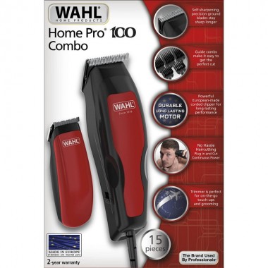 Pack Tondeuse Wahl À Cheveux et Home Pro - 1395-0466 - Noir & Rouge