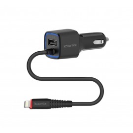 Chargeur Iconix 3.4A USB Lightning - IC-CC1713 - Noir