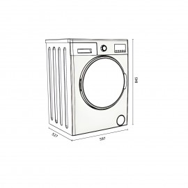 Lave-linge Focus Frontale 8KG - F.1208B - Noir