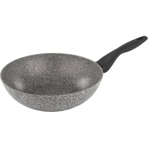 Wok Pot Italia Grey Stone 28cm - MROWOK128P - Gris