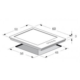 Plaque Encastrable Focus 4F - 60CM - F806X - Inox