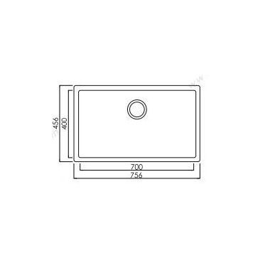 Évier Encastrable FOCUS  1 bac - 76 cm - SMILE.76