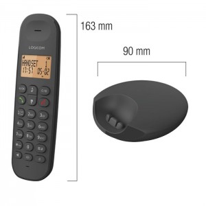 Téléphone Fixe Sans Fil Logicom - ILOA 250 Duo - Noir