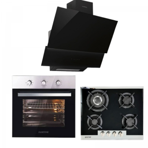 Ensemble Encastrable AUXSTAR : Plaque de Cuisson, Hotte et Four