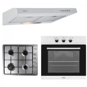Ensemble Encastrable Focus : Plaque de Cuisson, Hotte et Four