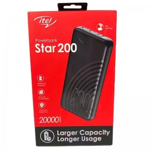Power Bank Itel 20000 mAh - STAR 200C- Noir