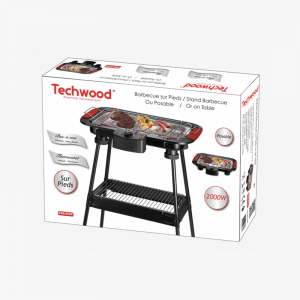 Barbecue Électrique sur pied Techwood 2000W - TBQ-825P - Noir