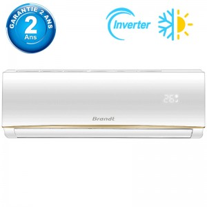 Climatiseur Brandt 12000BTU INVERTER Tropicalisé - Chaud & Froid - BTS12TIQC- Blanc