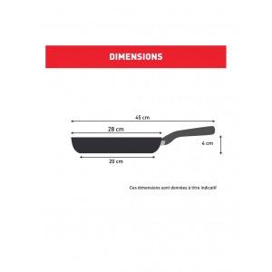 Poêle Tefal 24CM - B4450402 - Noir