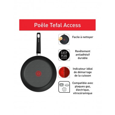 Poêle Tefal 24CM - B4450402 - Noir