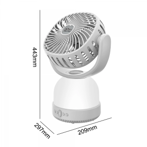 Ventilateur portable Sing-e 3-en-1 : ventilateur, haut-parleur Bluetooth et lampe LED - Zqs-F802 - Blanc