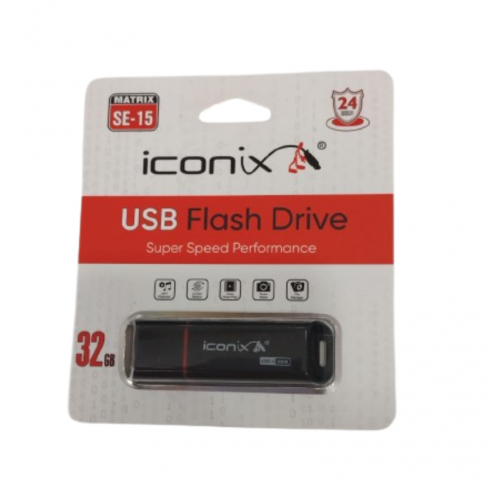 Flash Disque Iconix 32GO - SE-15- Noir