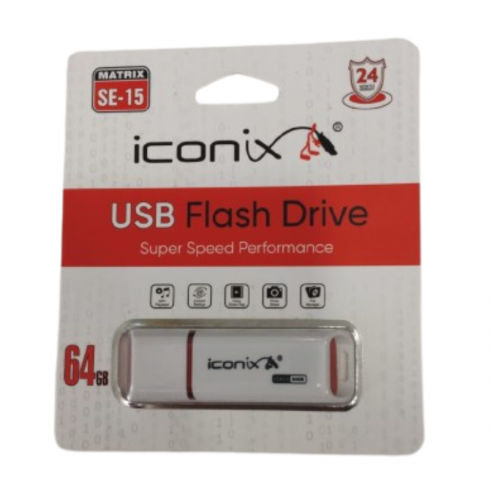 Flash Disque Iconix 64GO - SE-15- Blanc
