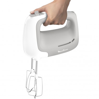 Batteur À Main Moulinex 450W - HM450B10 - Blanc&Gris