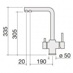 Mitigeur FOCUS 3 voies 2 en 1 - AP4075B - Noir
