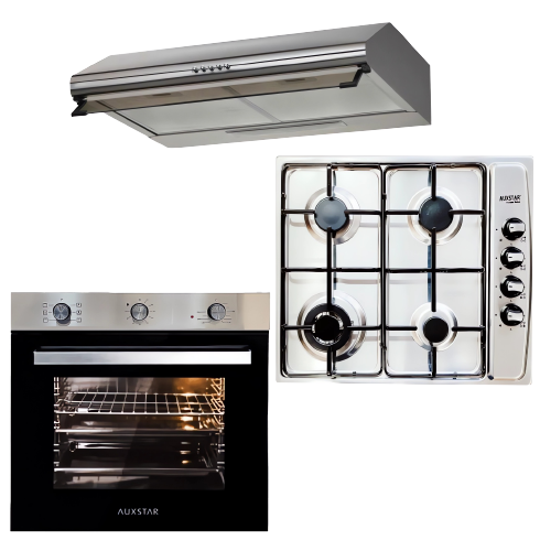 PACK HOTTE AUXSTAR / FOUR ENCASTRABLE AUXSTAR/ PLAQUE ENCASTRABLE AUXSTAR -