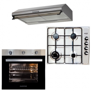 PACK HOTTE AUXSTAR / FOUR ENCASTRABLE AUXSTAR/ PLAQUE ENCASTRABLE AUXSTAR -