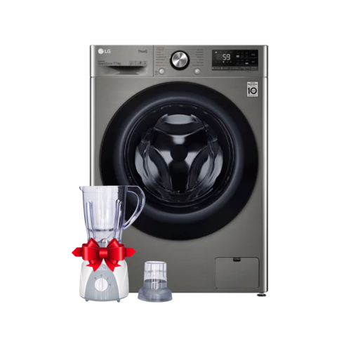 Lave-linge LG FRONTALE 11KG Smart Inverter- F4Y5EYGYPV - Silver