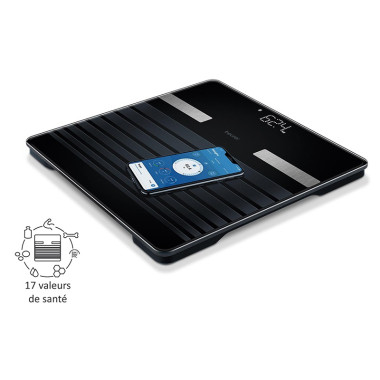 Pèse Personne Beurer Électronique Connecté 180kg - BF451 - Noir