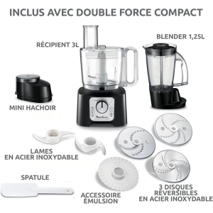 Robot Moulinex Multifonction 3L - 800W - FP546811 - Noir