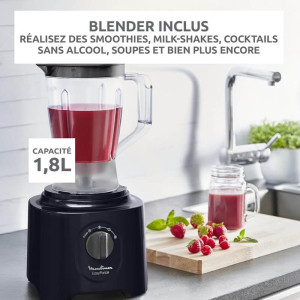 Robot Moulinex Multifonction 2.4L - 800W - FP247810 - Bleu