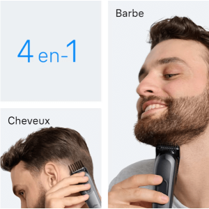 Tondeuse à barbe Braun 4EN1 - AIO3500 - Noir