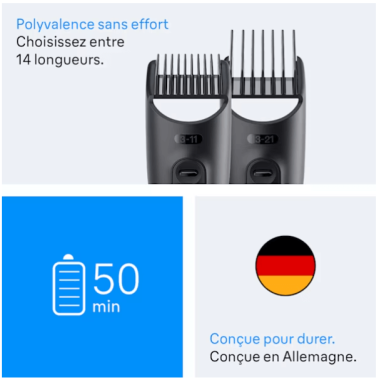 Tondeuse à barbe Braun 4EN1 - AIO3500 - Noir