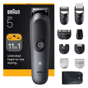 Tondeuse à barbe Braun 11EN1 - AIO5560 - Noir