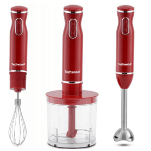Mixeur Plongeant 3 en 1 Techwood 0.5L - 600W - TMS-9605 - Rouge