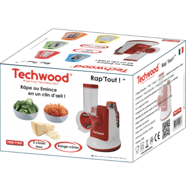 Râpe Tout TECHWOOD 150W - TRO-7765 - Rouge