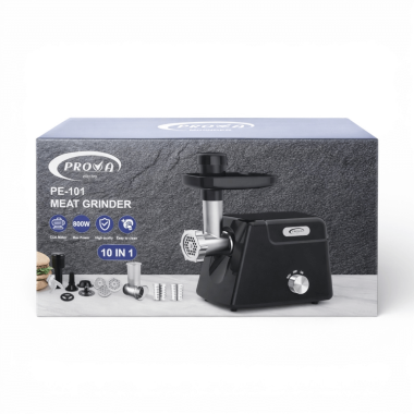Hachoir à Viande Electrique 10 en 1 - 800W - PE-101 - Noir