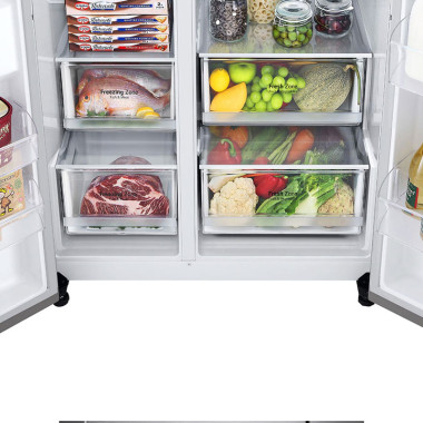 Réfrigérateur LG No Frost Inverter - Side By Side - 617L - J257SL2S - Silver