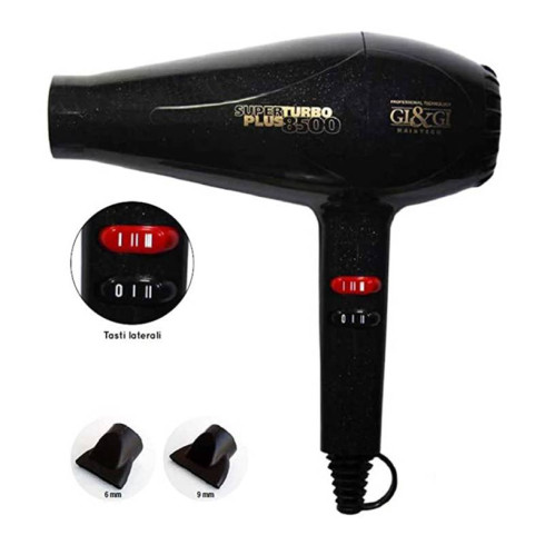 Sèche Cheveux GI&GI Super Turbo 8500 - 2500W - Noir