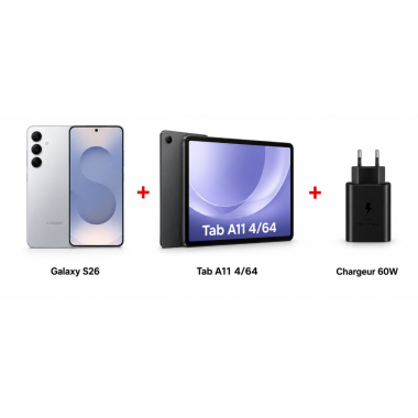 Pack Samsung Galaxy S26 + Galaxy Tab A11 + Chargeur 60W - Samsung