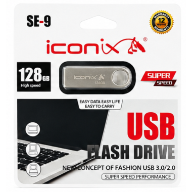Flash Disque Iconix 128GO - SE-9 - Silver - iconix