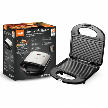 Appareil à Sandwich RAF 750W - R.2527T – Noir - RAF