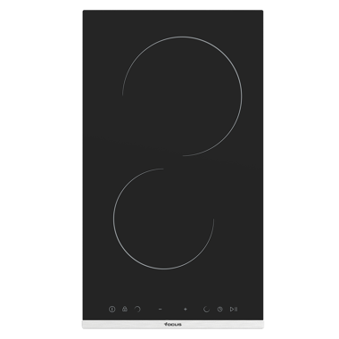 Plaque Encastrable Focus Vitrocéramique 2F - 30CM - SOFT33 - Noir - Focus