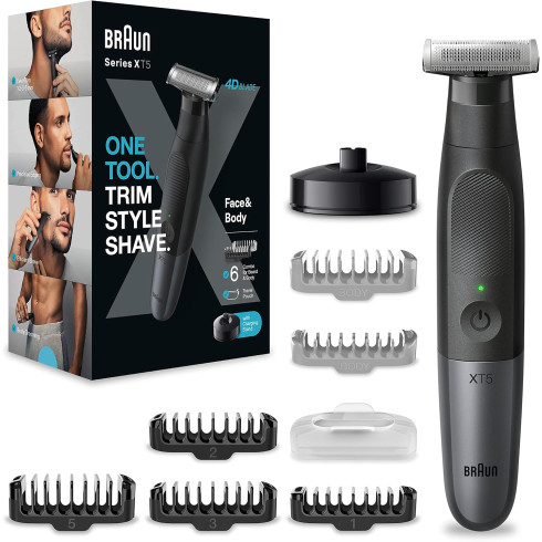 Rasoir Tondeuse hybride Braun - XT5300 - Gris - Braun