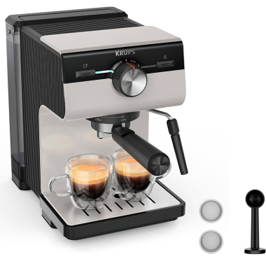 Machine à Café Expresso Krups 2L - 1140W - XP381B10 - Blanc&Noir - Krups